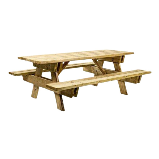 Table de pique-nique en bois pour extérieur - 200 x 100 x 75
